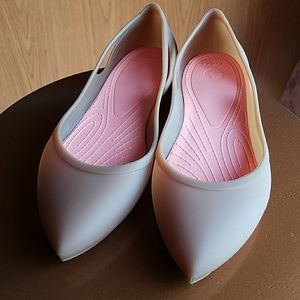 Crocs Pointed Waterproof Flats NWOT